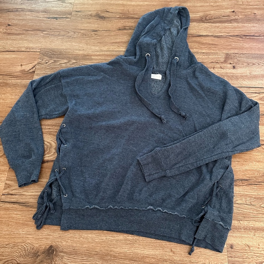 Womenโs Ocean Drive Oversized Lace Up Hooded Sweatshirt